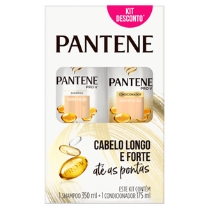 Kit Shampoo 350ml + Condicionador 175ml Pantene Hidratação