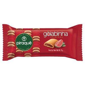 Biscoito Roladinho Recheio Goiabinha Piraquê Pacote 75g