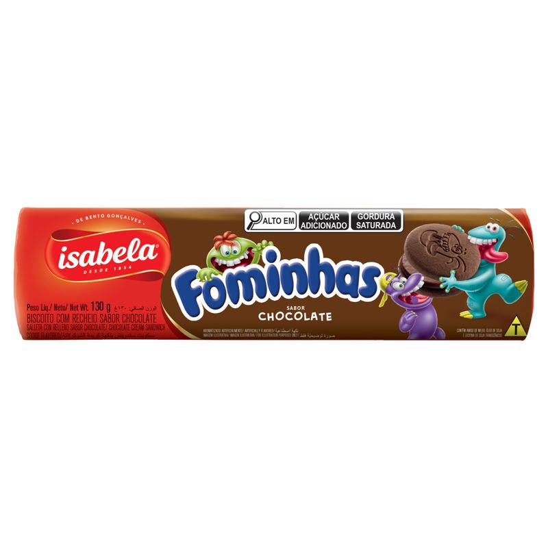 Biscoito-Chocolate-Recheio-Chocolate-Isabela-Fominhas-Pacote-130g