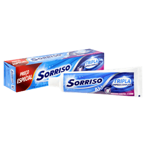 Creme Dental Sorriso Tripla Limpeza Completa Caixa 120g