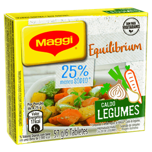 Caldo Tablete Legumes Maggi Equilibrium Caixa 57g 6 Unidades