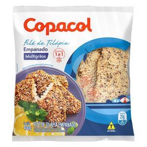 Empanado Isca de Tilápia Multigrãos Copacol Pacote 400g