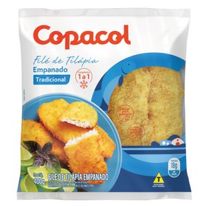 Empanado Filé de Tilápia Tradicional Copacol Pacote 400g