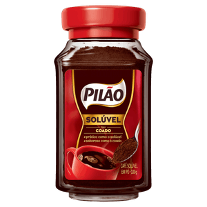 Café Solúvel Coado Pilão Vidro 100g