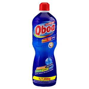 Desinfetante Uso Geral Cloro Gel Original Qboa Frasco 1l