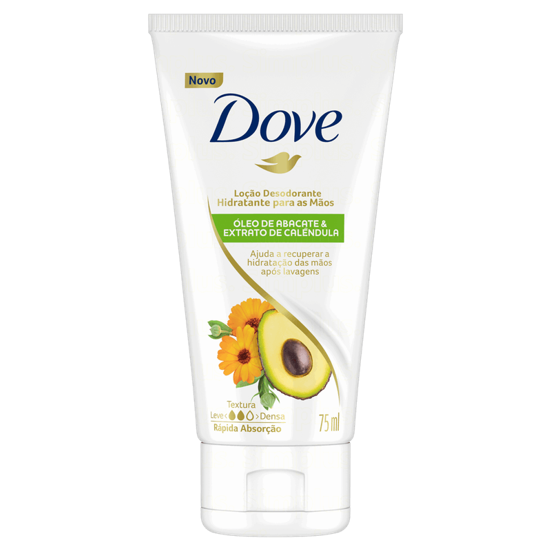 Locao-Desodorante-Hidratante-para-as-Maos-Oleo-de-Abacate---Calendula-Dove-Bisnaga-75ml