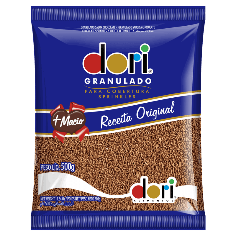 Confeito-Granulado-Chocolate-Zero-Lactose-Dori-Pacote-500g