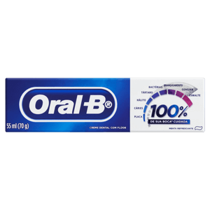 Creme Dental Menta Refrescante Oral-B 100% Caixa 70g