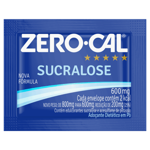 Adoçante em Pó Sucralose Zero Cal Caixa 30g 50 Unidades