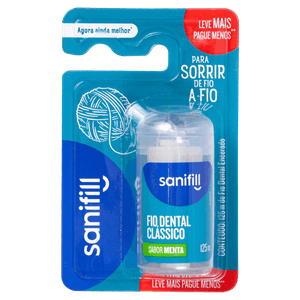 Fio Dental Clássico Leve Mais Pague Menos Sanifill Blister 125m