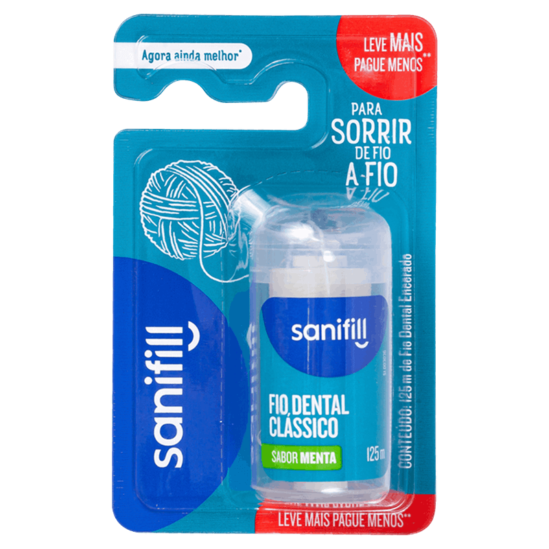 Fio-Dental-Classico-Leve-Mais-Pague-Menos-Sanifill-Blister-125m