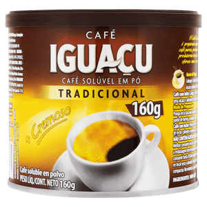 Café Solúvel em Pó Tradicional Iguaçu Lata 160g