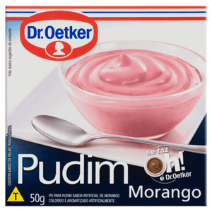 Pó para Pudim Morango Dr. Oetker Caixa 50g