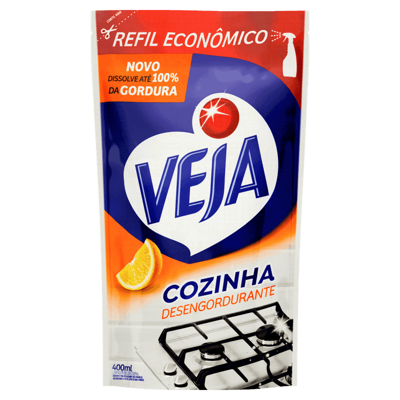 Limpador-Desengordurante-Cozinha-Laranja-Veja-Sache-400ml-Refil-Economico