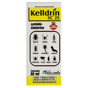 Inseticida Jardinagem Amadora Kelldrin SC 25 Caixa 30ml