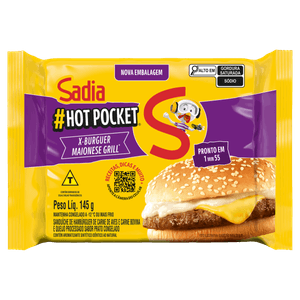 Sanduíche Congelado X-Burguer Maionese Grill Sadia Hot Pocket Pacote 145g