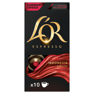 Café em Cápsula Torrado e Moído Espresso Indonésia L´or Origins Collection Caixa 10 Unidades