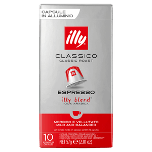 Café em Cápsula Torrado e Moído Clássico Espresso Illy Caixa 57g 10 Unidades