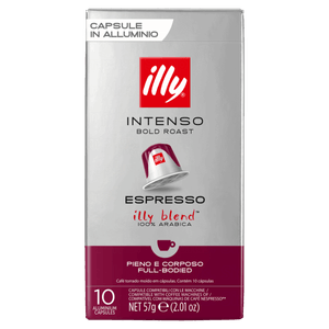 Café em Cápsula Torrado e Moído Intenso Espresso Illy Caixa 57g 10 Unidades