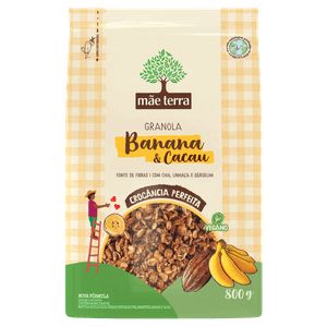 Granola Banana & Cacau Mãe Terra Pacote 800g