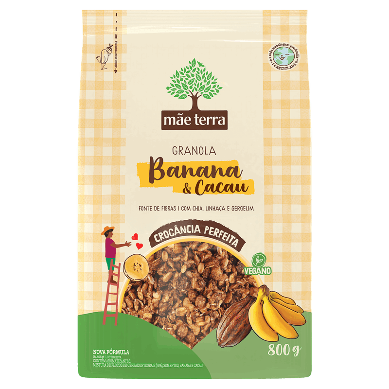 Granola-Banana---Cacau-Mae-Terra-Pacote-800g