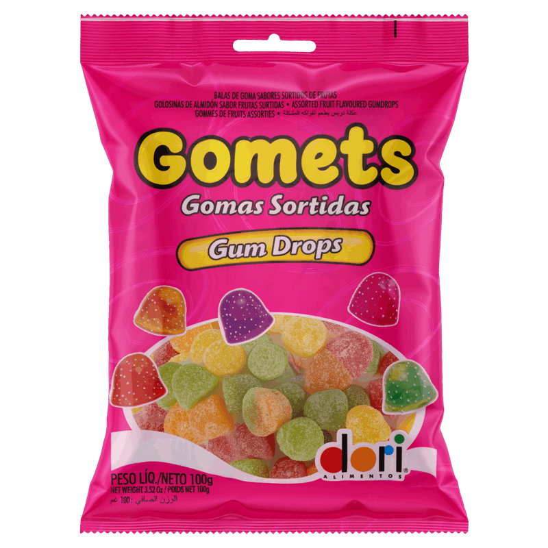 Bala-de-Goma-Sortida-de-Frutas-Dori-Gomets-Pacote-100g