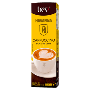 Cappuccino em Cápsula Doce de Leite Havanna Tres Caixa 110g 10 Unidades