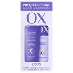 Kit-Shampoo-375ml---Condicionador-170ml-OX-Cosmeticos-Liso-Duradouro