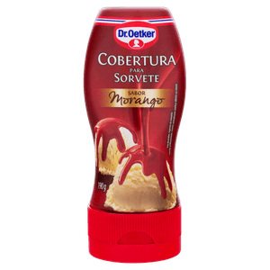 Cobertura para Sorvete Morango Dr. Oetker Squeeze 190g