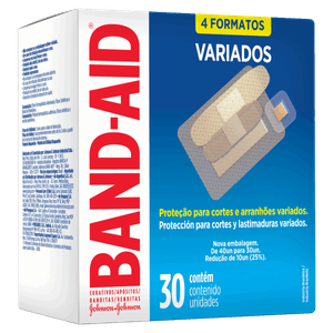 Curativo Band-Aid Variados Caixa 30 Unidades