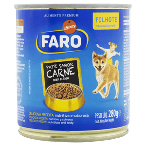 Patê para Cães Filhotes Carne Affinity Faro Lata 280g