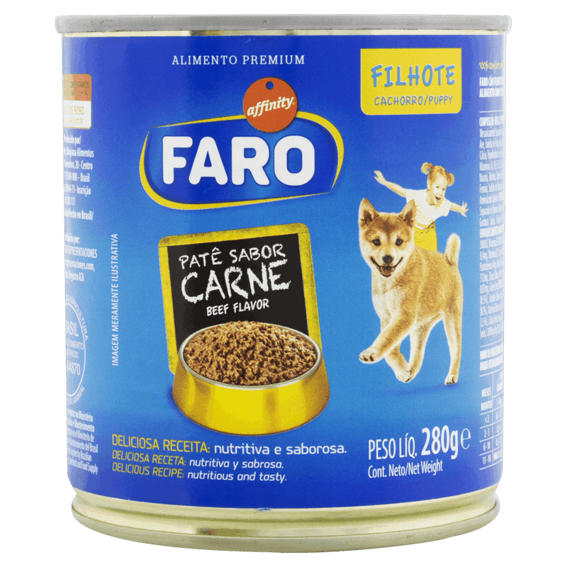 Pate-para-Caes-Filhotes-Carne-Affinity-Faro-Lata-280g