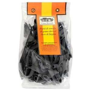 Massa Penne Rigate Nero Seppia CasaRinaldi Pacote 500g