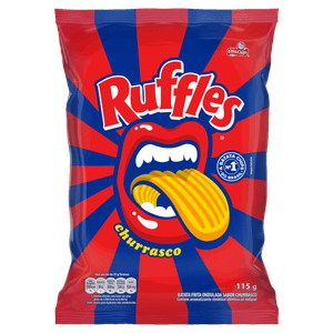 Batata Frita Ondulada Churrasco Elma Chips Ruffles Pacote 115g