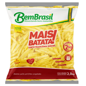 Batata Pré-Frita Palito Congelada Bem Brasil Mais Batata! Pacote 2kg