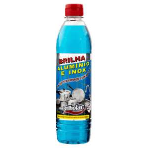 Brilha Alumínio e Inox Líquido Brilholac Frasco 500ml