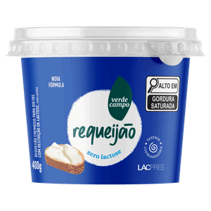 Requeijão Cremoso Zero Lactose Verde Campo Lacfree Pote 400g