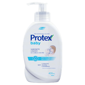 Sabonete Líquido da Cabeça aos Pés Protex Baby Proteção Delicada Frasco 400ml