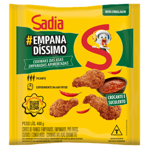 Empanado de Frango Coxinha da Asa Apimentada Sadia Pacote 400g