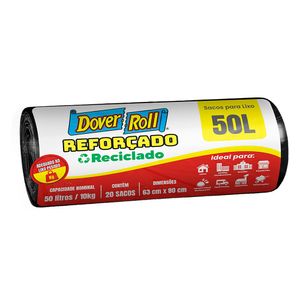 Saco para Lixo Reforçado 50l Dover Roll 20 Unidades