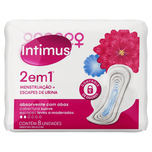 Absorvente com Abas Suave Intimus Pacote 8 Unidades