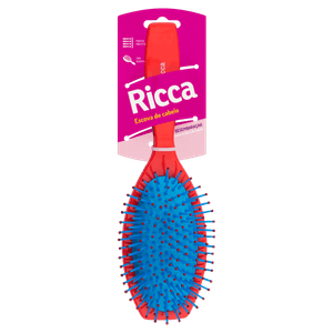 Escova para Cabelo Almofadada Oval Cereja Ricca