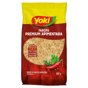 Farofa de Mandioca Apimentada Yoki Premium Pacote 380g