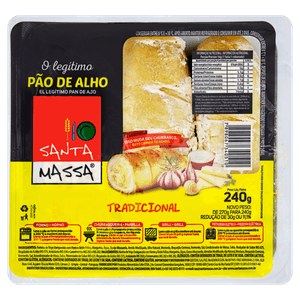 Pão de Alho Tradicional Santa Massa Bandeja 240g