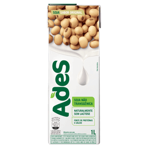 Bebida à Base de Soja Original Ades Caixa 1l