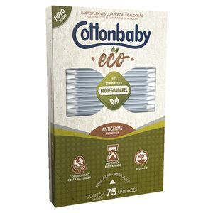 Hastes Flexíveis Cottonbaby Eco Caixa 75 Unidades