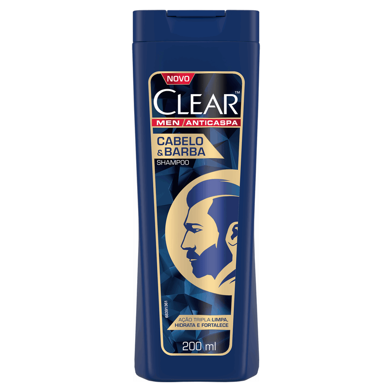 Shampoo-Anticaspa-Clear-Men-Cabelo---Barba-Frasco-200ml