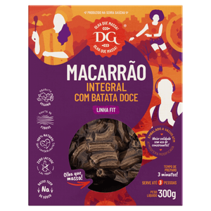 Macarrão com Batata-Doce Integral Espiral Serpentini DG Massas Fit Caixa 300g