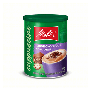 Cappuccino Solúvel Chocolate com Avelã Melitta Lata 200g