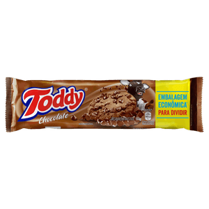 Biscoito Cookie Chocolate com Gotas de Chocolate Toddy Pacote 133g Embalagem Econômica